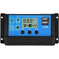 FOTABPYTI 【𝐏𝐫𝐨𝐦𝐨𝐜𝐢ó𝐧 𝐝𝐞 𝐒𝐞𝐦𝐚𝐧𝐚 𝐒𝐚𝐧𝐭𝐚】 Controlador de Panel Solar- Controlador de Carga Solar- Azul 40A al Aire Libre…